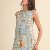 Marais Mosaic Shift Mini Dress