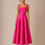 The Brigitte Satin Fit-and-Flare