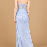 Beaded Corset Dress with Slit