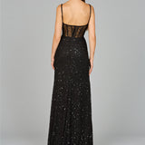 Elegant Corset Gown with Slit