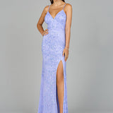 Body Con V-Neck Beaded Gown