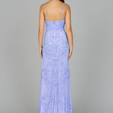 Body Con V-Neck Beaded Gown