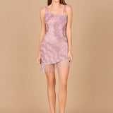 Asymmetrical Cocktail Fringe Dress