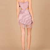 Asymmetrical Cocktail Fringe Dress