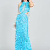 Carrie Fringe Beaded Dress  - OUTLET