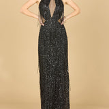 Carrie Fringe Beaded Dress  - OUTLET