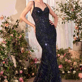 Andrea & Leo A1363 Dress Fitted Beaded Evening Gown