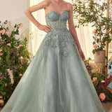 Andrea & Leo A1387 Dress Strapless Embellished Tulle Ball Gown