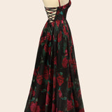 Andrea & Leo A1465 Dress Rose Print Organza Gown