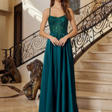 Nox Anabel A1725 Stretch Satin A-Line Dress