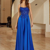 Nox Anabel A1725 Stretch Satin A-Line Dress