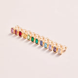 September Emerald-Cut Birthstone Stud Earrings