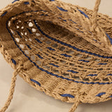 Handwoven Paper Straw Open-Weave Tote Bag