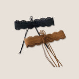 Lace-Trimmed Waist Cincher Belt