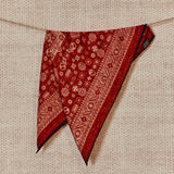 Wool Silk Printed Neck Square Scarf
