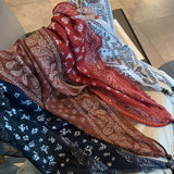 Bohemian Floral Multi-Functional Silk Scarf