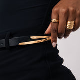 Modern Saddle Belt in Black