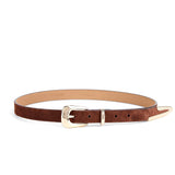 Modern Saddle Belt in Warm Truffle