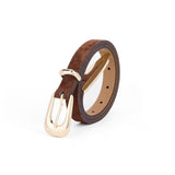 Modern Saddle Belt in Warm Truffle