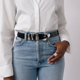 Modern Western Belt in Black