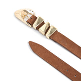 Modern Western Belt in Mocha