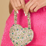 Beaded Mini Heart Bag