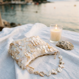 Luxe Handcrafted Mother of Pearl Disc Clutch for Special Occassion & Summer Vacations