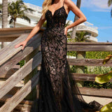 Nox Anabel C1606 Fully Sequin Tulle Sleeveless Mermaid Gown