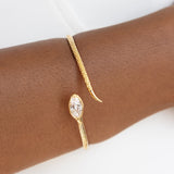 Marquise Snake Cuff Bracelet
