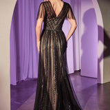 Ladivine CD0241 Dress Sequin Embellished A-Line Gown