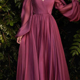 Cinderella Divine CD243 Long Sleeve A-Line Dress