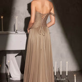 Ladivine CD409 One Shoulder Flowing Luminescent Chiffon A-Line Dress