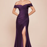 Ladivine CD790 Dress Off the Shoulder Stretch Spandex Gown