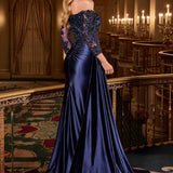 Ladivine CDS549 Mother of the Bride Fitted Gown Off Shoulder