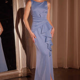 Ladivine CH377 Long Fitted Neoprene Dress