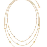 Crystal Dot Layered Necklace