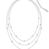 Crystal Dot Layered Necklace