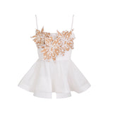DREAMY TOP IN WHITE WITH POLKA DOTS