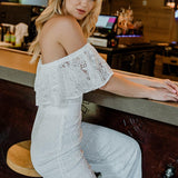 FATE INTERVENES WOVEN LACE JUMPSUIT
