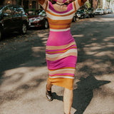EVENING OF ELEGANCE SWEATER MIDI DRESS