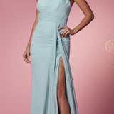 Nox Anabel E1005 Long One Shoulder Chiffon Evening Gown