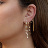 Crystal Sun Shower Dangle Earrings