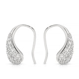 Hooked Pavé and Pearl Earrings