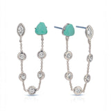 Double Piercing Turquoise Earrings