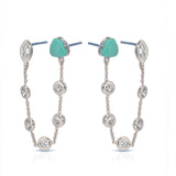 Double Piercing Turquoise Earrings