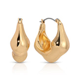 Molten Metal Hoop Earrings