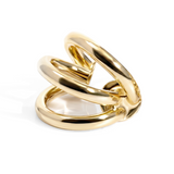 Ellen Triple Strand Statement Ear Cuff Gold