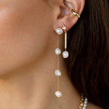 Dripping Pearl Delicate Drop Earrings