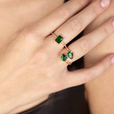 Crystal Teardrop Wrap Ring