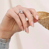 Crystal Teardrop Wrap Ring